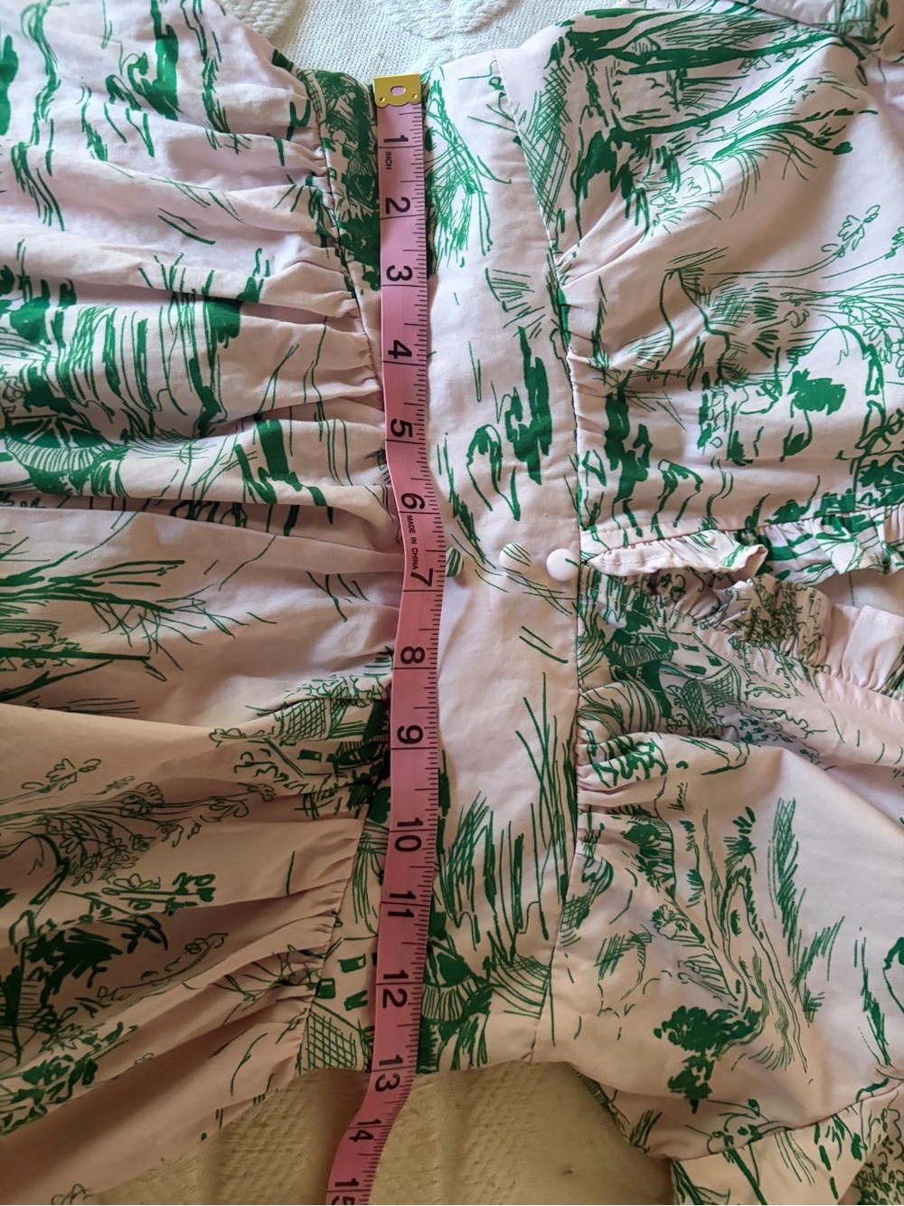 Beautiful size S dress by Meet me in Santorini.Toile. Ruffles. Summer perfectio - Picture 9 of 13